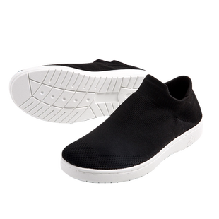 防静电袜套鞋舒适透气软底飞织无尘工作鞋实验室洁净运动款黑白色