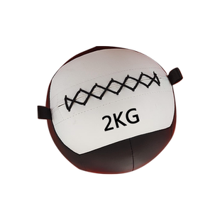 健身房软式药球pvc皮革壁球非弹力稳定爆发力训练实心重力球墙球