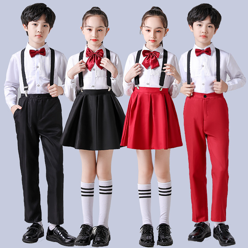 儿童合唱演出服小学生运动会主持人礼服少先队员大合唱表演服班服