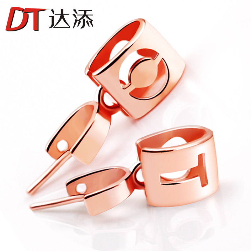 【小号字母扣】s925银吊坠夹扣玉坠玉器夹扣翡翠玉石水晶夹扣挂件