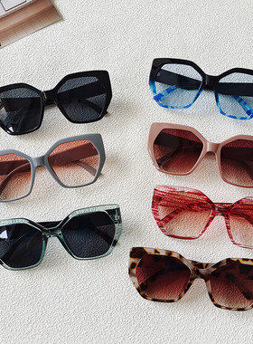 男女个性透明水斑纹眼镜新款墨镜