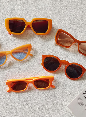 橘色系欧美风气泡搞怪女士太阳镜