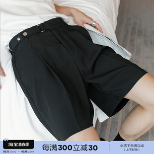 短裤 高级感可调节腰头休闲五分直筒西装 子 夏季 CHICERRO西西里男装
