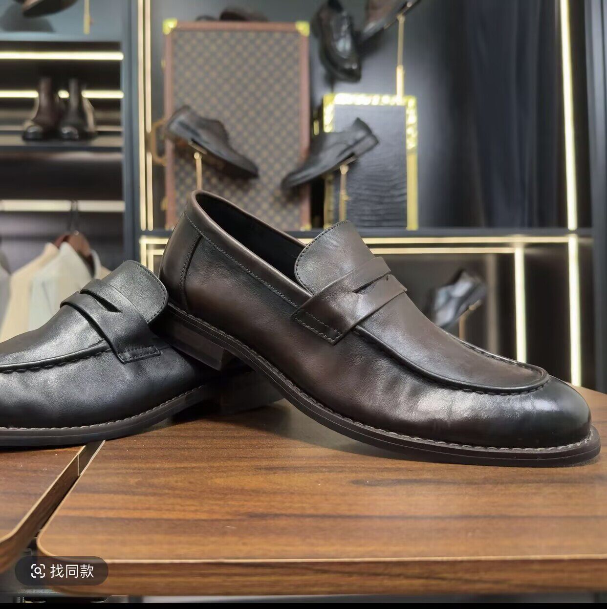 头层牛皮春夏季男士商务休闲真皮男透气猪皮内里男鞋实木鞋底防滑