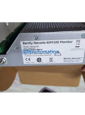 Bently Nevada 60M100 Monitor本特利控制器60M100-00 原装现货议