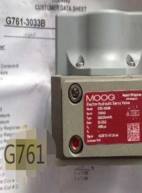 配件美国MOOG穆格比例伺服阀G761-3033B型号S63J0GA4VPL议价