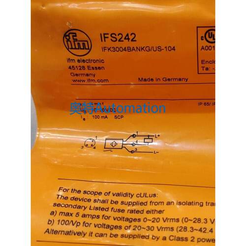 【包邮】IFM IFS242 IFS243 IFS244 IFS245 全新原装易福门议价$