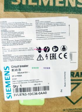 配件 3VL5763-1DC36-0AA0 3VL5763-1AA36-0AA0+3VL9563-7DC30议价