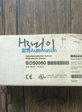 全新原装 巴鲁夫 BOS0080 传感器BOS 18M-PU-1-PD-SA5-C 现货议价