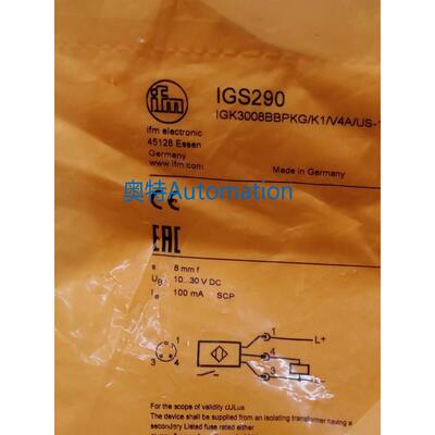 IFM IGS248 IGS290 IGS293 IGS701 全新原装易福门 现货议价$