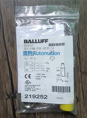 全新原装 巴鲁夫 BOS01J7 BOS 18M-PUV-RE30-S4 现货销售议价*