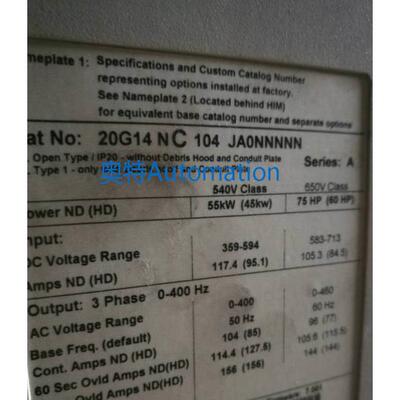 20G1AND248AN0NNNNN 罗克伟尔变频器 全新原装现货质保一年议价$