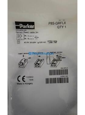 Parker派克 磁性开关 P8S-GRFLX 全新现货议价$