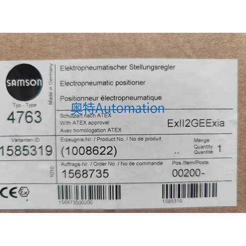 SAMSON低温型阀门定位器4763-1585319 EXII2GEEXIA议价$