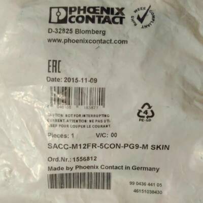 配件1556838 1556841 1556854 1556812菲尼克斯SACC-M12FR-5议价
