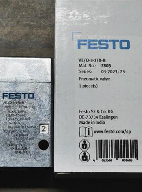 FESTO VL/O-3-1/8-B 7803 9984 9983 10049 费斯托气控阀议价$