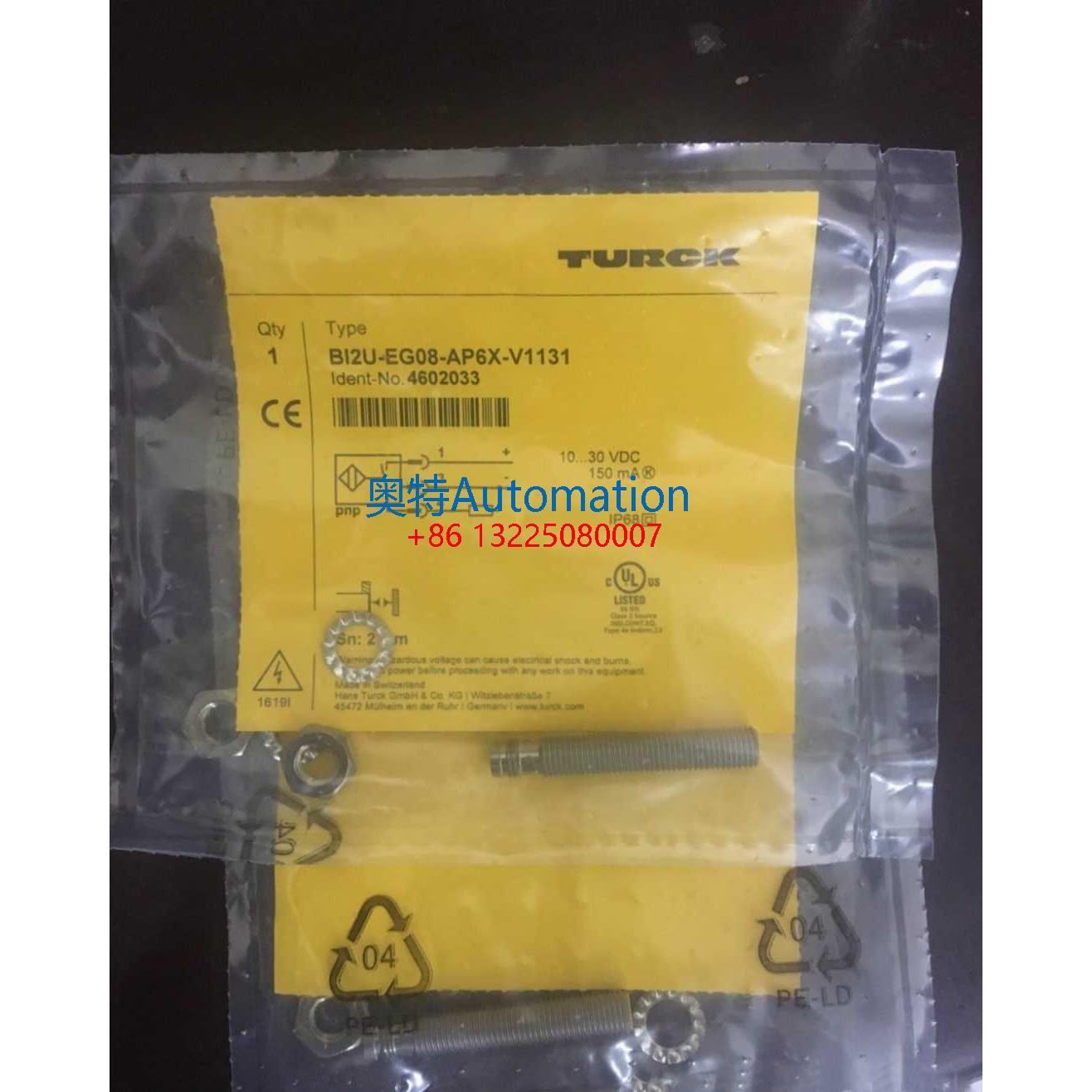 德国Turck接近开关 PNP BI2U-EG08-AP6X-V1131全新原装现货议价$