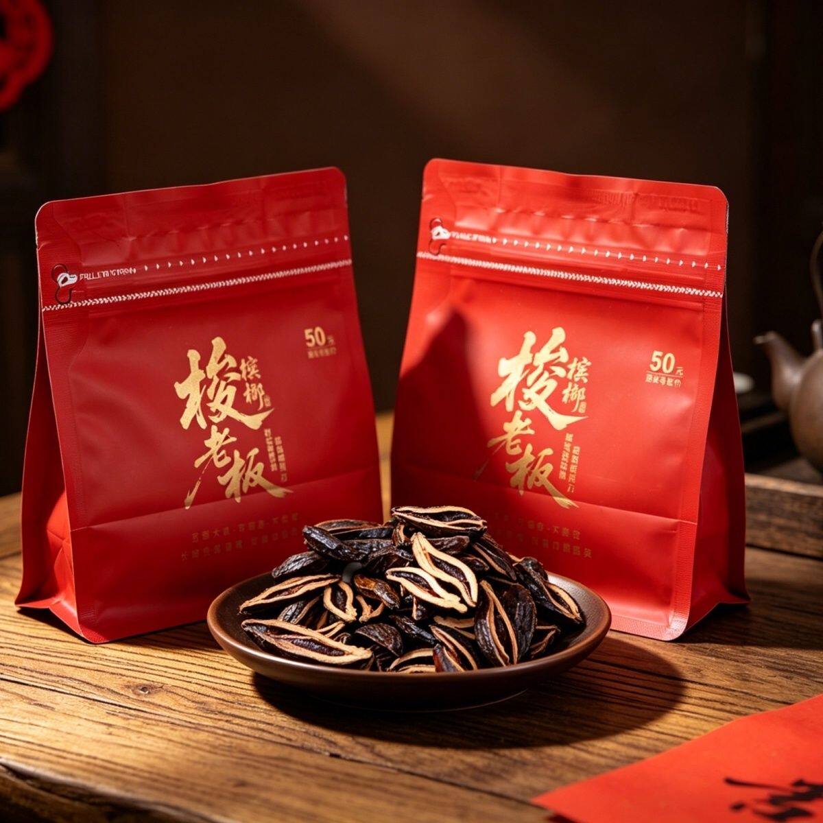 果干槟榔袋装S果125g湖南特产原味半斤装梭老板榔子包邮散装批发