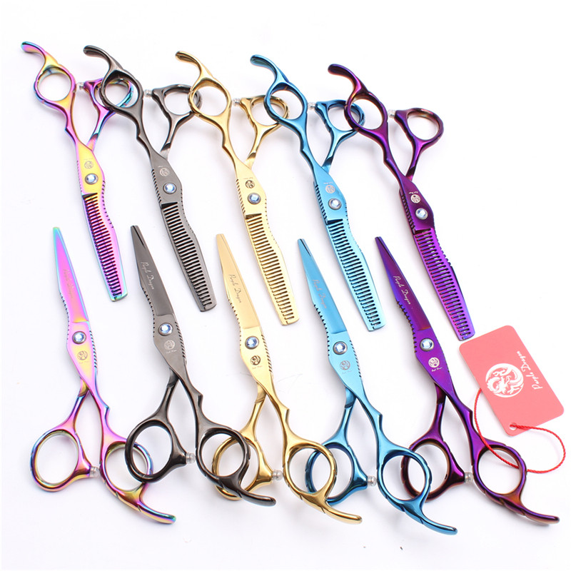 紫龙6.0寸金黑彩蓝紫平剪牙剪理发剪刀刘海打薄美发套装修发剪子,居家日用,美发刀剪,淘宝优惠券,粉丝福利购,淘宝优惠卷