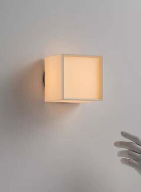 日式中古卧室过道灯茶室民宿客厅背景墙方块楼梯装饰氛围壁灯