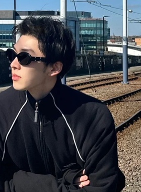 纯正拽酷帅哥圆形005复古墨镜男士潮辣妹ins拍照出游小脸太阳眼镜