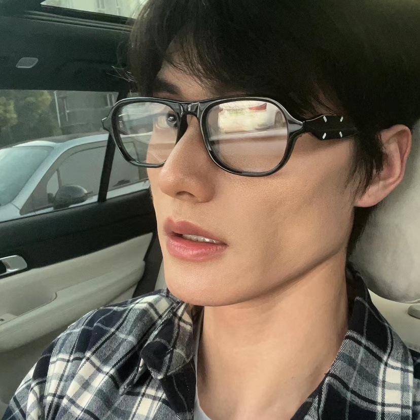 爆火男士飞行式麻吉拉mm素颜平光113眼镜架黑粗玳瑁框近视显帅潮