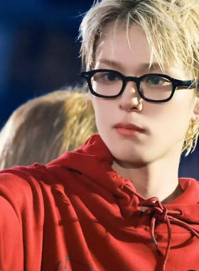 ASAHI滨田朝光黑框装饰眼镜高级感素颜神器男生椭圆近视眼睛架潮