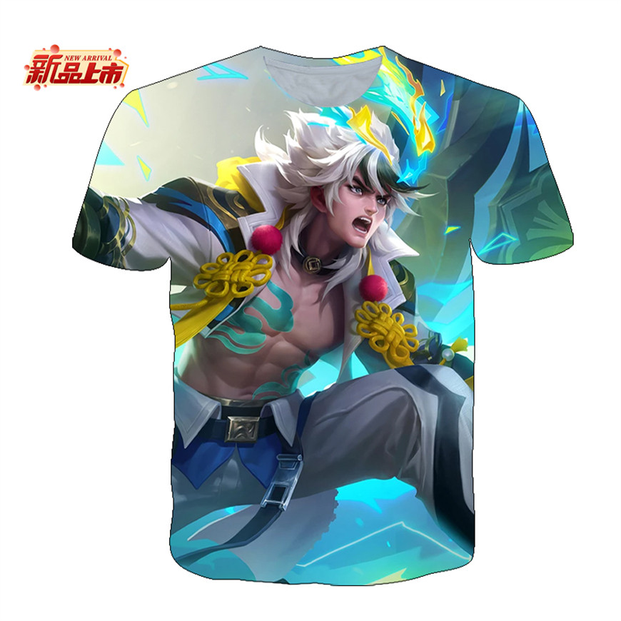 王者荣耀短袖张飞百相守梦衣服关羽一念神魔ins短袖青少年t恤男女图片