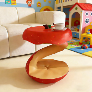 创意艺术苹果造型家具边几家居客厅落地床头柜装饰茶几可移动摆件