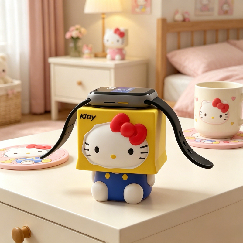 床头柜Hello Kitty生日礼品适用于watch5充电底座手表型号通用款
