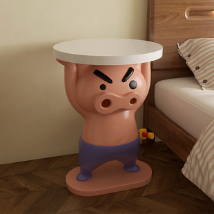 2024新款卡通蜡笔小新肥嘟嘟左卫门创意沙发边几茶几可移动床头柜