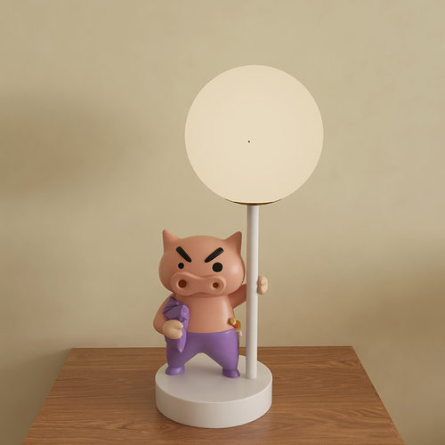 肥嘟嘟左卫门周边办公室创意工位摆件品家居夜间轻奢高级感护眼灯