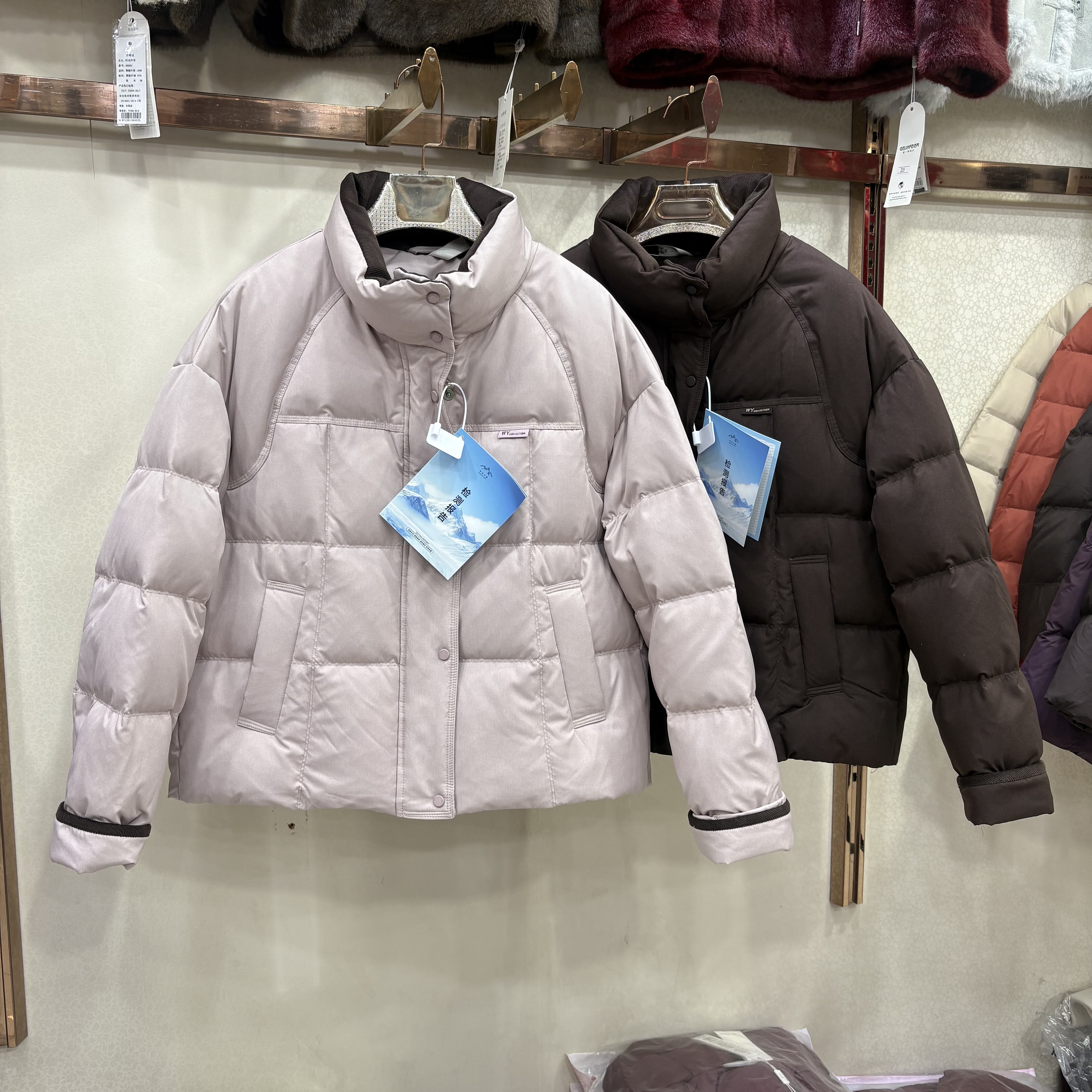 雨格A516专柜正品立领短款白鸭绒袄外套女冬新休闲保暖百搭羽绒服