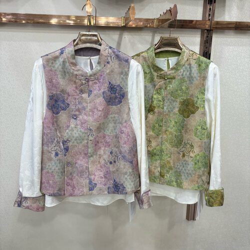 名扬M26CT619专柜正品春2026新款时尚洋气减龄国风马甲衬衫两件套