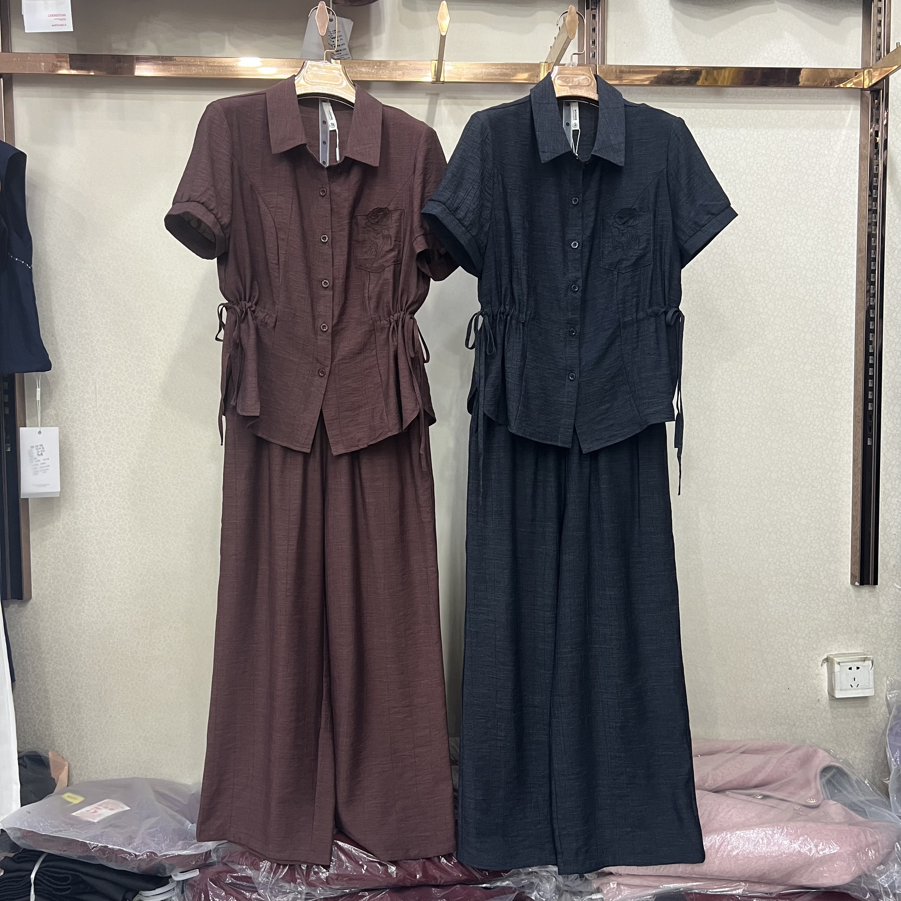 俏蒂812专柜正品时尚衬衫女夏装气质套装洋气2026妈妈夏季两件套