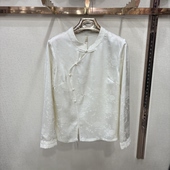 05专柜正品 打底衬衫 春款 国风立领盘扣提花款 印花上衣 新中式 云26Y