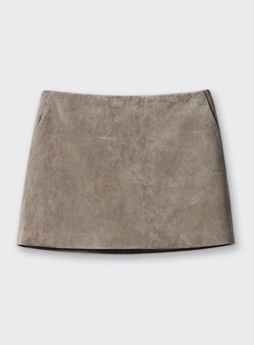 真皮皮裙秋冬新款做旧羊皮反绒简约包臀短裙半身裙女冬季新款显瘦