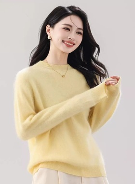 5羊绒拉绒无缝一体内搭外穿半高领套头针织衫加厚打底衫女毛衣