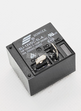 松乐继电器 SLI-12VDC-SL-A 12V 4脚一组常开 30A 250VAC