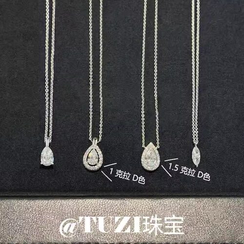 推荐！爆闪钻石项链冰花切锁骨链