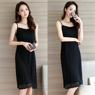 韩版 蕾丝性感吊带背心女春内衬裙内搭打底连衣裙上衣夏2025 中长款