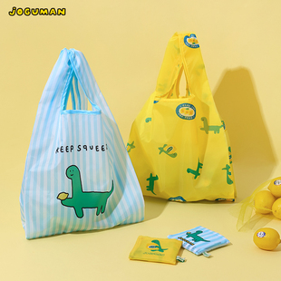 LINE FRIENDS JOGUMAN 柠檬水系列购物背心袋收纳袋可折叠环保袋