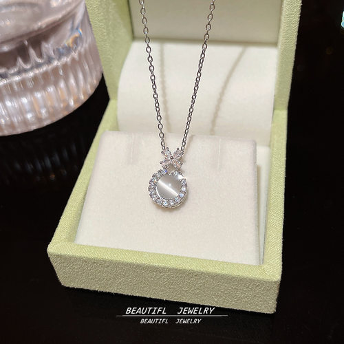 跨境猫眼石精致蝴蝶结钛