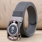 男士 带 编织裤 帆布腰带自动扣皮带中青年学生韩版 潮流休闲百搭工装