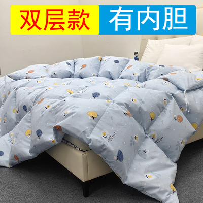 双层防钻绒内胆芯自充绒水洗面料