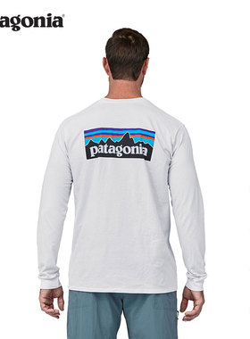 男士长袖T恤经典P-6 Logo 38518 Patagonia巴塔哥尼亚