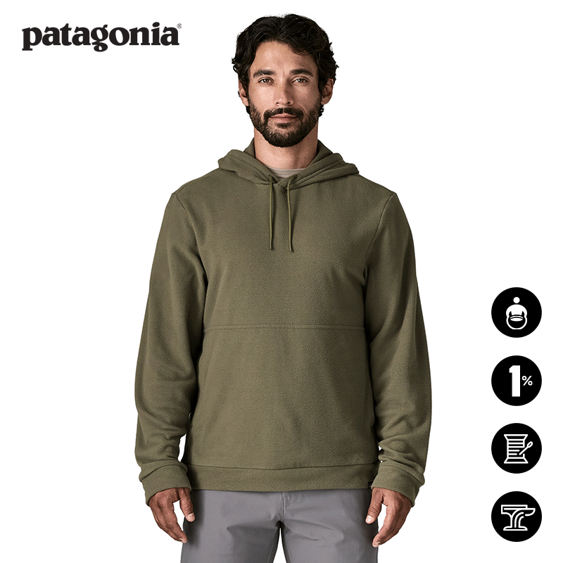patagonia男士抓绒连帽套头衫