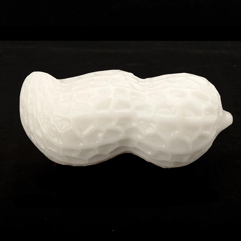 天然玉石花生摆件文玩手把件中式家居装饰工艺品盘玩收藏品