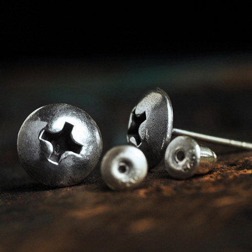 diy全新原创设计风纯银手工耳坠