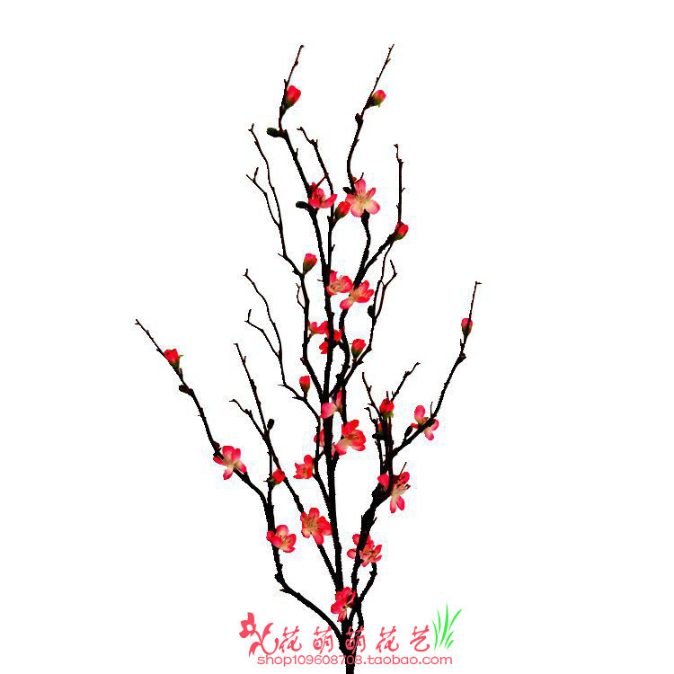 经典时尚仿真桃花梅花仿真手感胶干支梅仿真腊梅厂家直销绢花特价